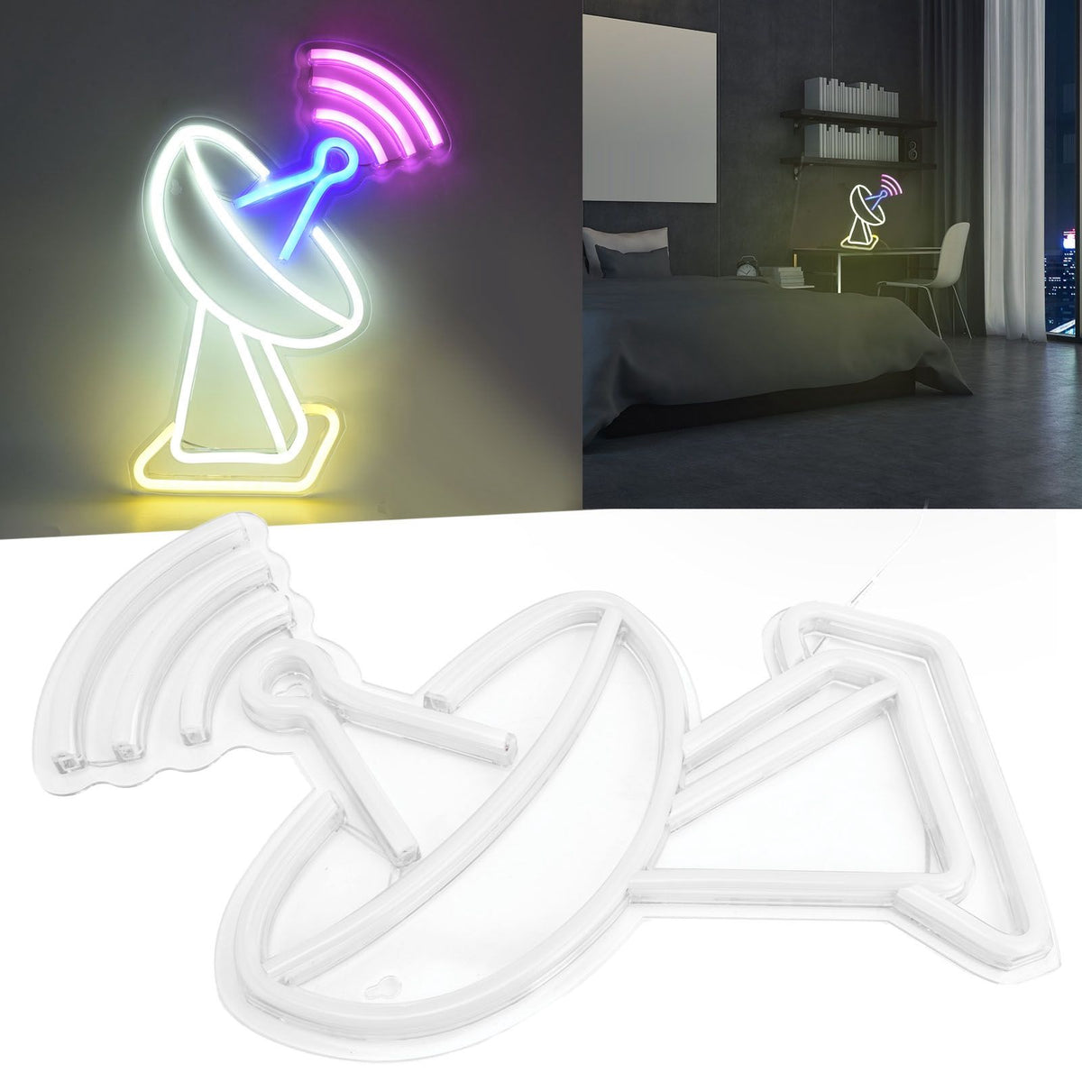 Neon Lights AS PVC Signal Tower Shaped USB Power Supply Low Energy Consumption Led Neon Sign