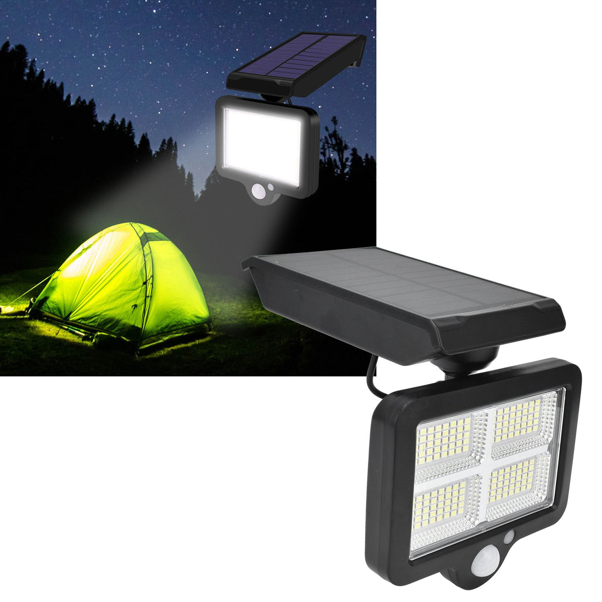 Solar Body Induction Wall Light IP65 Waterproof 160LED Remote Control Street Light for Outdoor
