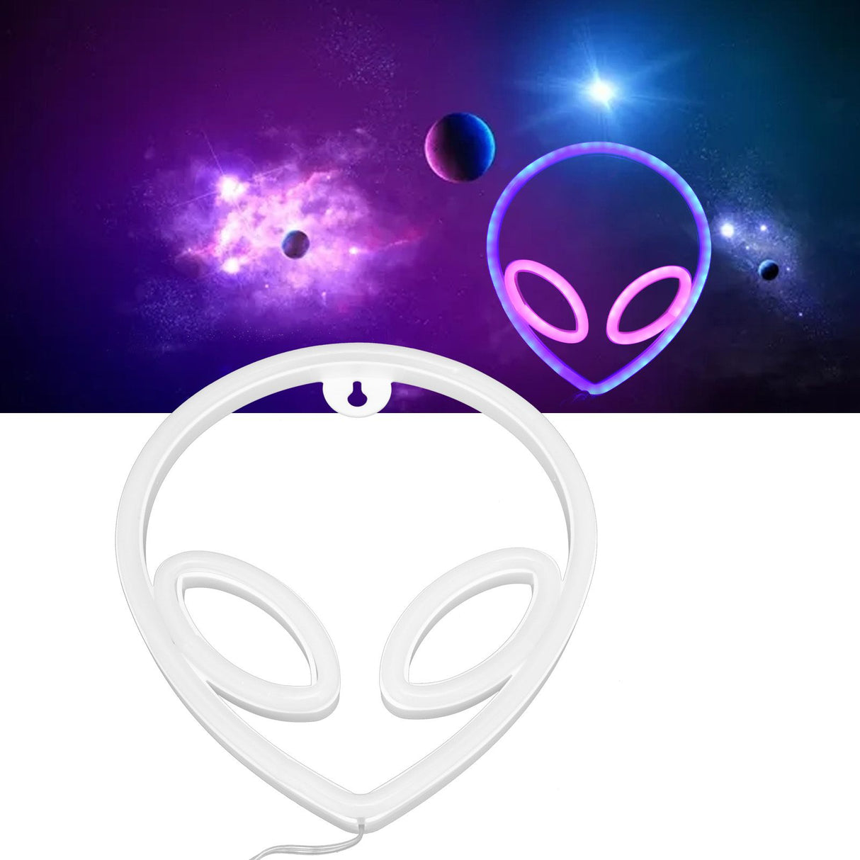 USB Powered Alien Neon Sign LED Decorative Neon Light Lamp for Living Room Bedroom Wedding