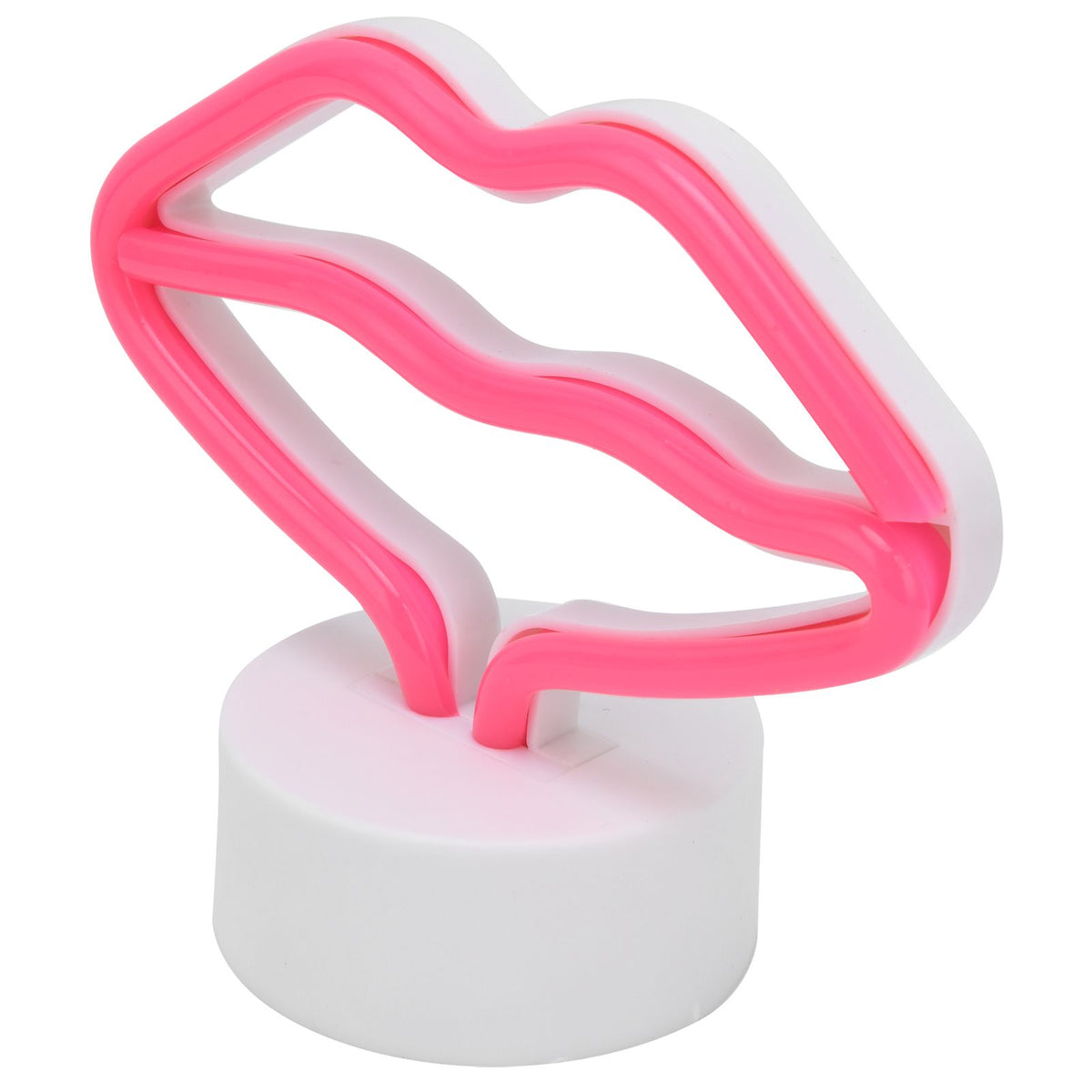 Lip Shaped LED Neon Signs with Stand USB Powered Neon Light Lamp for Baby Room Party