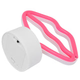 Lip Shaped LED Neon Signs with Stand USB Powered Neon Light Lamp for Baby Room Party - Rear View