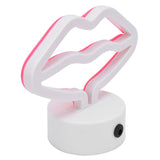 Lip Shaped LED Neon Signs with Stand USB Powered Neon Light Lamp for Baby Room Party
