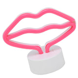 Lip Shaped LED Neon Signs with Stand USB Powered Neon Light Lamp for Baby Room Party