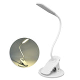 Intelligent Eye Caring Desk Lamp Folding Night Reading Lamp USB Powered Clip Desk Lamp Dorm Light - Low Angle