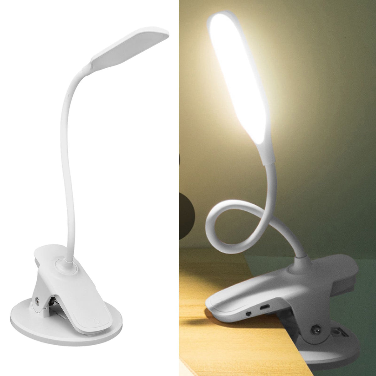 Intelligent Eye Caring Desk Lamp Folding Night Reading Lamp USB Powered Clip Desk Lamp Dorm Light