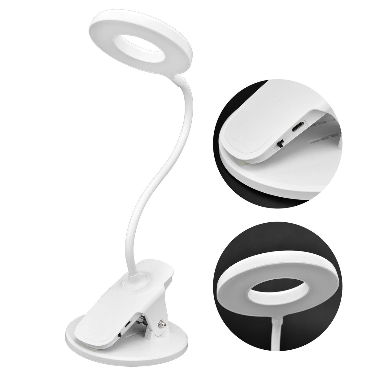 Intelligent Table Lamp Folding Reading Lamp USB Charging Book Light Clip Desk Lamp
