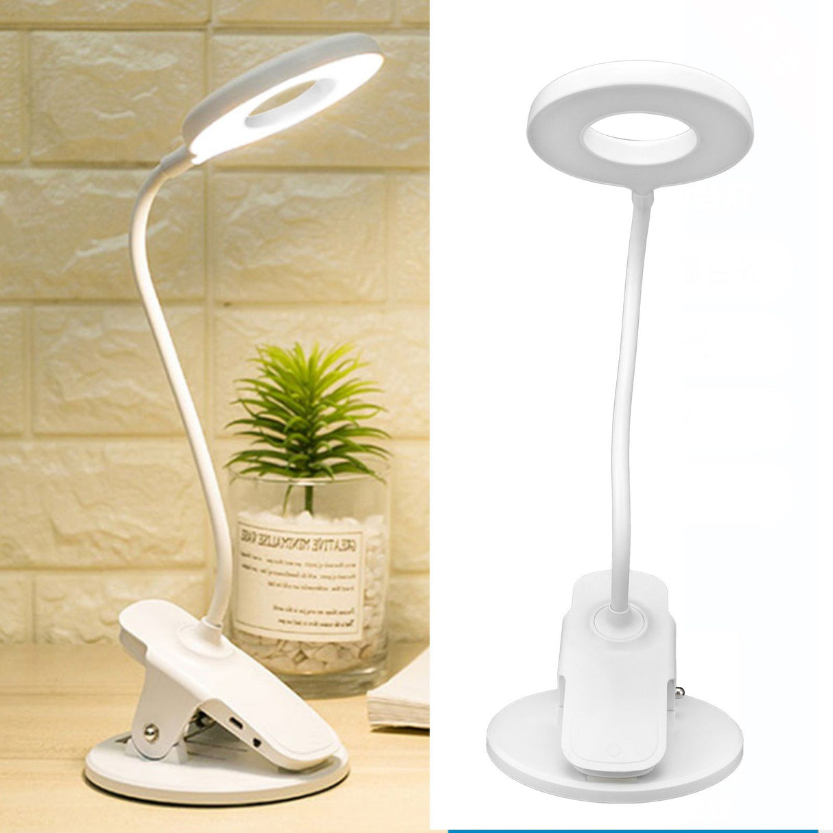 Intelligent Table Lamp Folding Reading Lamp USB Charging Book Light Clip Desk Lamp