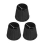 3PCS Cloth Lampshade E14 Clip On Fabric Lamp Cover for Chandelier Wall Lamp Office Home Decor(Black )