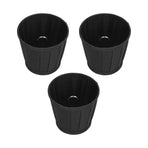 3PCS Cloth Lampshade E14 Clip On Fabric Lamp Cover for Chandelier Wall Lamp Office Home Decor(Black )