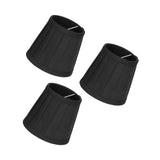 3PCS Cloth Lampshade E14 Clip On Fabric Lamp Cover for Chandelier Wall Lamp Office Home Decor(Black ) - Extra Image