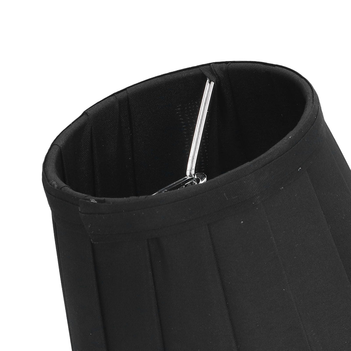 3PCS Cloth Lampshade E14 Clip On Fabric Lamp Cover for Chandelier Wall Lamp Office Home Decor(Black )
