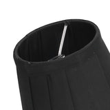 3PCS Cloth Lampshade E14 Clip On Fabric Lamp Cover for Chandelier Wall Lamp Office Home Decor(Black )