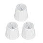 3PCS Cloth Lampshade E14 Clip On Fabric Lamp Cover for Chandelier Wall Lamp Office Home Decor(White )