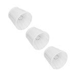 3PCS Cloth Lampshade E14 Clip On Fabric Lamp Cover for Chandelier Wall Lamp Office Home Decor(White )
