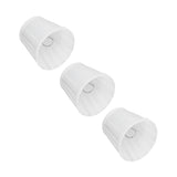 3PCS Cloth Lampshade E14 Clip On Fabric Lamp Cover for Chandelier Wall Lamp Office Home Decor(White ) - Side View