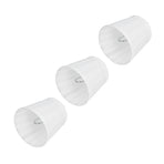 3PCS Cloth Lampshade E14 Clip On Fabric Lamp Cover for Chandelier Wall Lamp Office Home Decor(White )