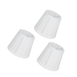3PCS Cloth Lampshade E14 Clip On Fabric Lamp Cover for Chandelier Wall Lamp Office Home Decor(White )