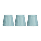 3PCS Cloth Lampshade E14 Clip On Fabric Lamp Cover for Chandelier Wall Lamp Office Home Decor(Dark Green )