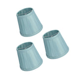3PCS Cloth Lampshade E14 Clip On Fabric Lamp Cover for Chandelier Wall Lamp Office Home Decor(Dark Green ) - Close-Up Angle
