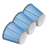 3PCS Cloth Lamp Shade E14 ClipOn Lampshade for Candle Chandelier Wall Lamp Table Light Indoor Decor(Dark Blue ) - Side View