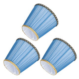 3PCS Cloth Lamp Shade E14 ClipOn Lampshade for Candle Chandelier Wall Lamp Table Light Indoor Decor(Dark Blue ) - 45-Degree Angle