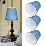 3PCS Cloth Lamp Shade E14 ClipOn Lampshade for Candle Chandelier Wall Lamp Table Light Indoor Decor(Dark Blue )