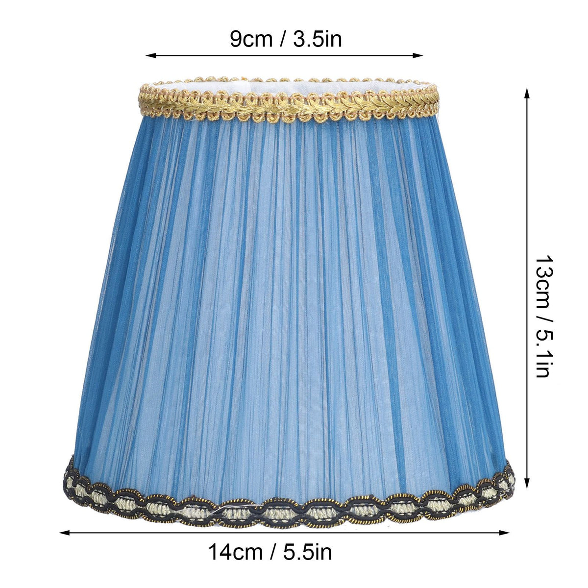 3PCS Cloth Lamp Shade E14 ClipOn Lampshade for Candle Chandelier Wall Lamp Table Light Indoor Decor(Dark Blue )