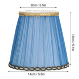3PCS Cloth Lamp Shade E14 ClipOn Lampshade for Candle Chandelier Wall Lamp Table Light Indoor Decor(Dark Blue )
