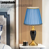 3PCS Cloth Lamp Shade E14 ClipOn Lampshade for Candle Chandelier Wall Lamp Table Light Indoor Decor(Dark Blue )