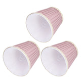 3PCS Cloth Lamp Shade E14 ClipOn Lampshade for Candle Chandelier Wall Lamp Table Light Indoor Decor(Light Purple ) - 45-Degree Angle