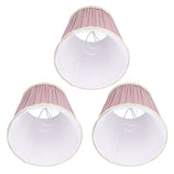 3PCS Cloth Lamp Shade E14 ClipOn Lampshade for Candle Chandelier Wall Lamp Table Light Indoor Decor(Light Purple )