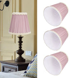 3PCS Cloth Lamp Shade E14 ClipOn Lampshade for Candle Chandelier Wall Lamp Table Light Indoor Decor(Light Purple )