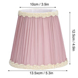 3PCS Cloth Lamp Shade E14 ClipOn Lampshade for Candle Chandelier Wall Lamp Table Light Indoor Decor(Light Purple )