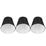 3PCS E14 ClipOn Cloth Lamp Shade Modern Fabric Lampshade Table Light Cover for Candle Chandelier(Black )