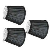 3PCS E14 ClipOn Cloth Lamp Shade Modern Fabric Lampshade Table Light Cover for Candle Chandelier(Black )