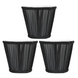 3PCS E14 ClipOn Cloth Lamp Shade Modern Fabric Lampshade Table Light Cover for Candle Chandelier(Black )