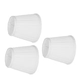 3PCS E14 ClipOn Cloth Lamp Shade Modern Fabric Lampshade Table Light Cover for Candle Chandelier(White ) - Front View
