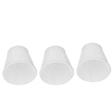 3PCS E14 ClipOn Cloth Lamp Shade Modern Fabric Lampshade Table Light Cover for Candle Chandelier(White )