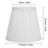 3PCS E14 ClipOn Cloth Lamp Shade Modern Fabric Lampshade Table Light Cover for Candle Chandelier(White )