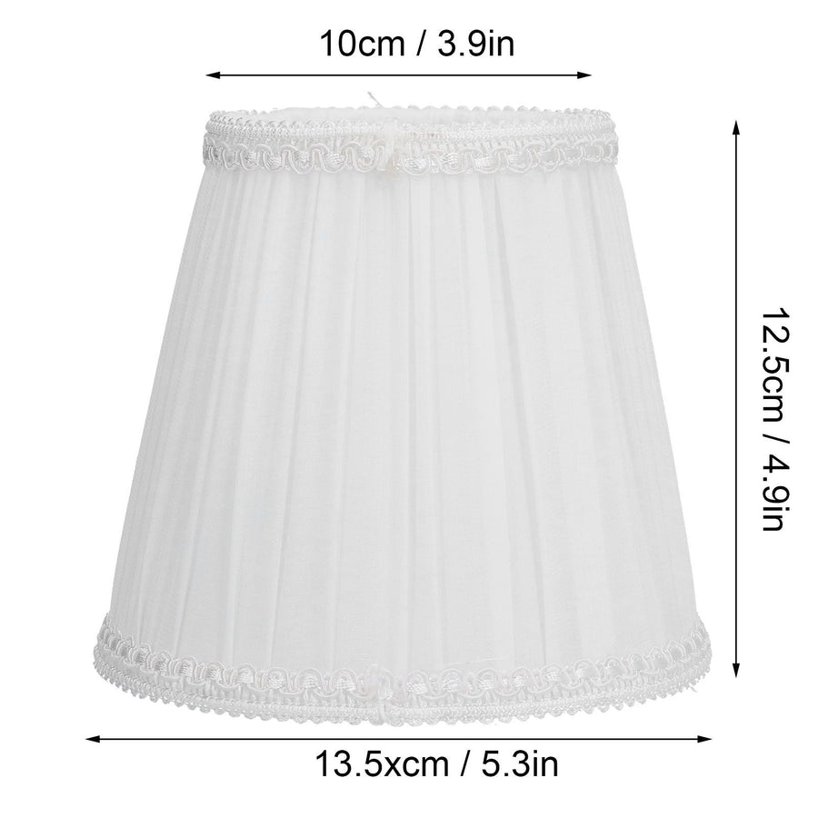 3PCS E14 ClipOn Cloth Lamp Shade Modern Fabric Lampshade Table Light Cover for Candle Chandelier(White )