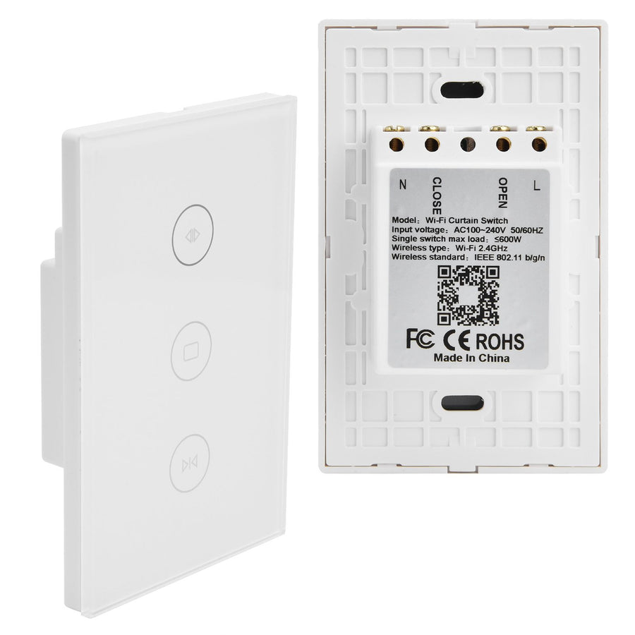 WiFi Curtain Switch Smart Touch Switch Wireless Remote Control Window Switch US 100‑240V