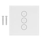 WiFi Smart Wall Light Switch Glass Panel Touch Remote Voice Control Light Switch - Side View