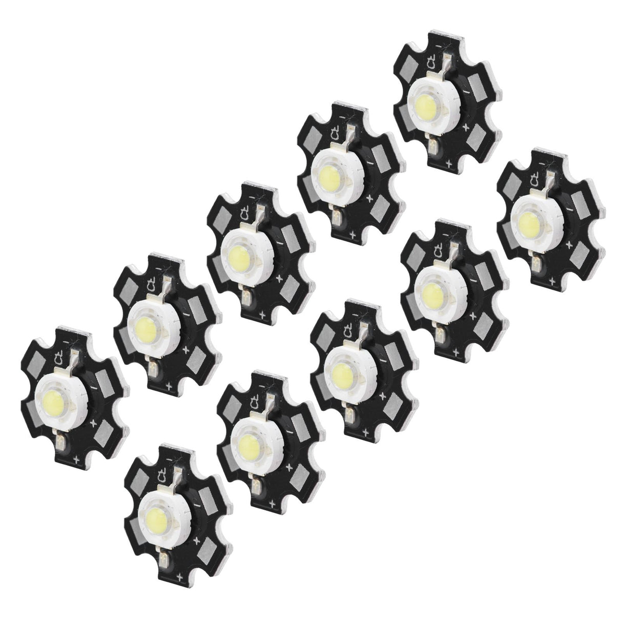 10Pcs Ultra Bright LED Chip 3V DIY Light Beads for Ceiling Light Downlight Flashlight Table LampWhite Light 6500K 3W