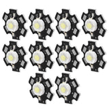 10Pcs Ultra Bright LED Chip 3V DIY Light Beads for Ceiling Light Downlight Flashlight Table LampWhite Light 6500K 3W