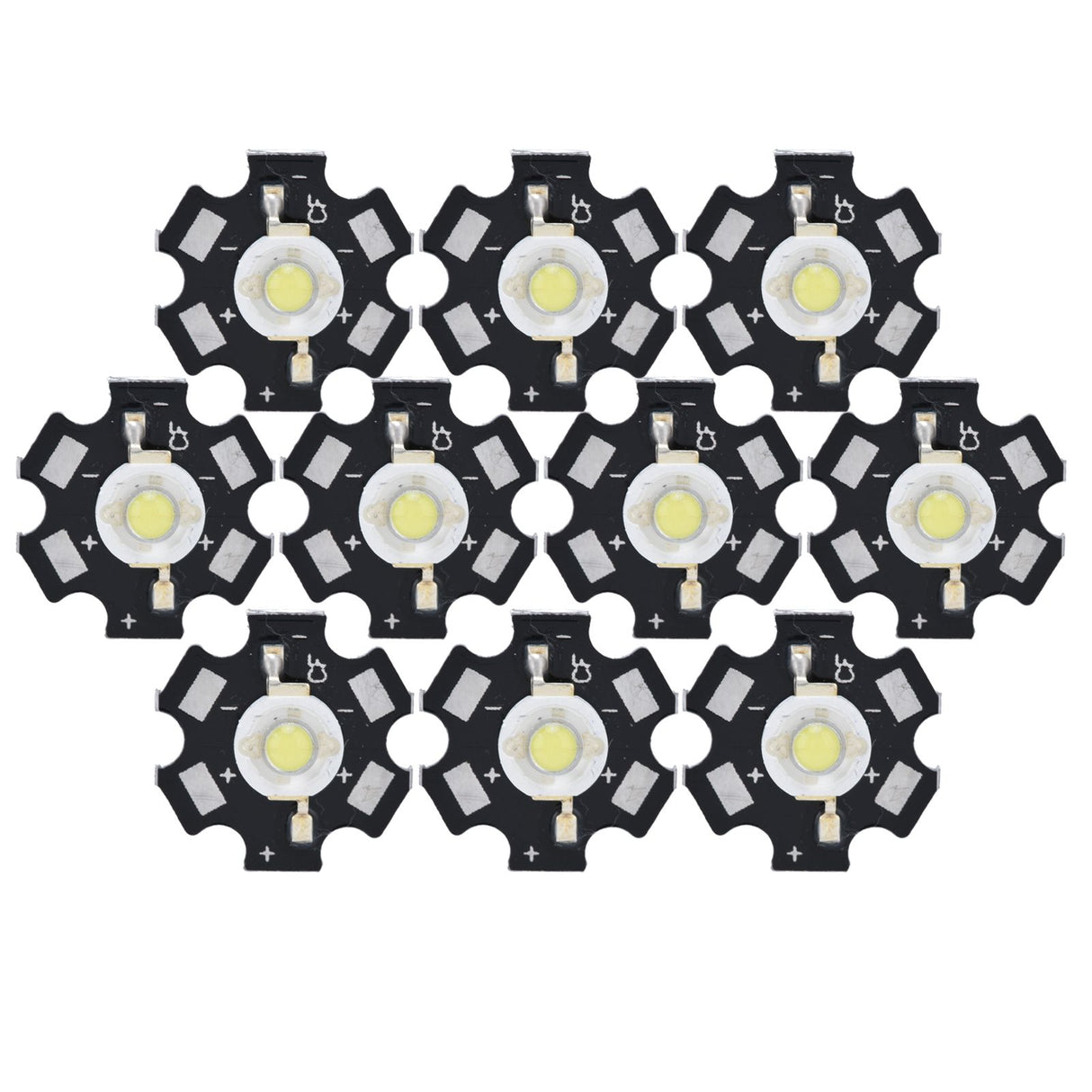 10Pcs Ultra Bright LED Chip 3V DIY Light Beads for Ceiling Light Downlight Flashlight Table LampWhite Light 6500K 3W
