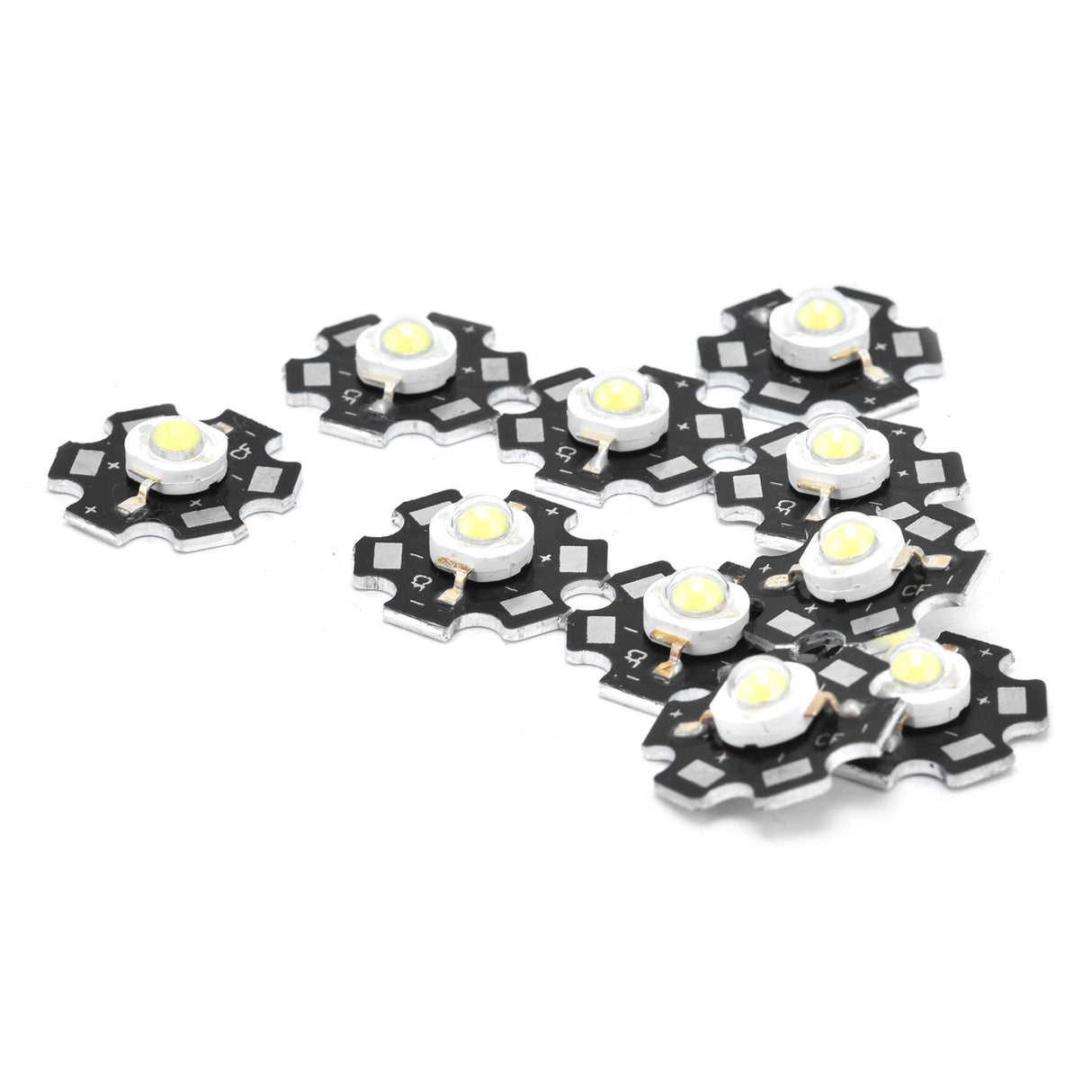 10Pcs Ultra Bright LED Chip 3V DIY Light Beads for Ceiling Light Downlight Flashlight Table LampWhite Light 6500K 3W