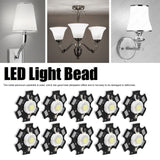 10Pcs Ultra Bright LED Chip 3V DIY Light Beads for Ceiling Light Downlight Flashlight Table LampWhite Light 6500K 3W