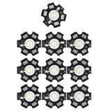 10PCS 1W LED Chip Highlight DIY Light Beads with Aluminum Base 6500k 90lm 20mm White Light