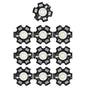 10PCS 1W LED Chip Highlight DIY Light Beads with Aluminum Base 6500k 90lm 20mm White Light