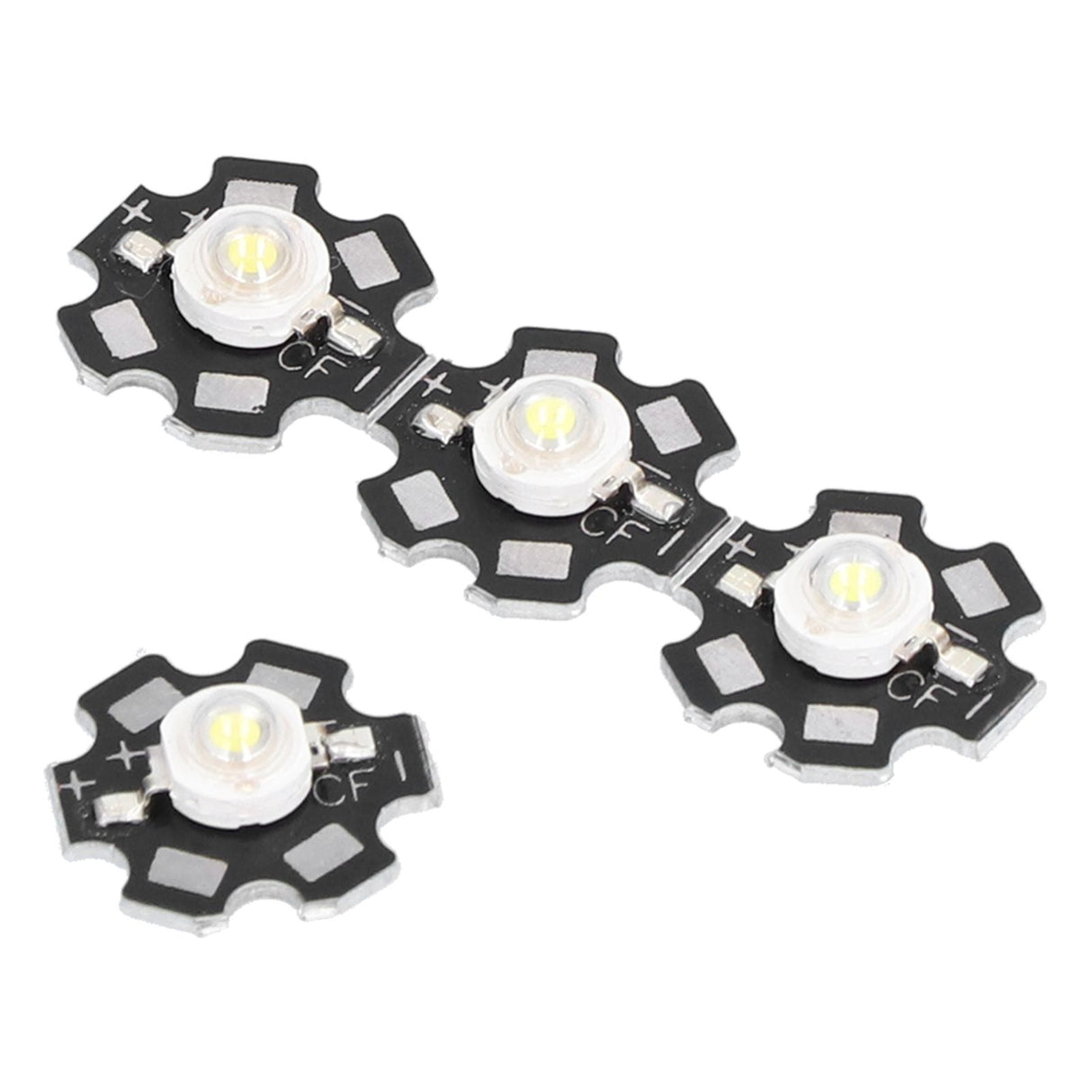 10PCS 1W LED Chip Highlight DIY Light Beads with Aluminum Base 6500k 90lm 20mm White Light